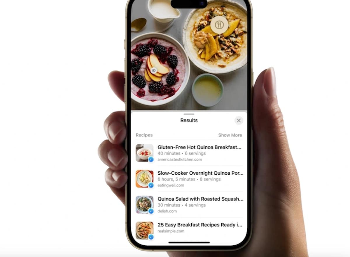 Des recettes à partir de photos sur iOS 17