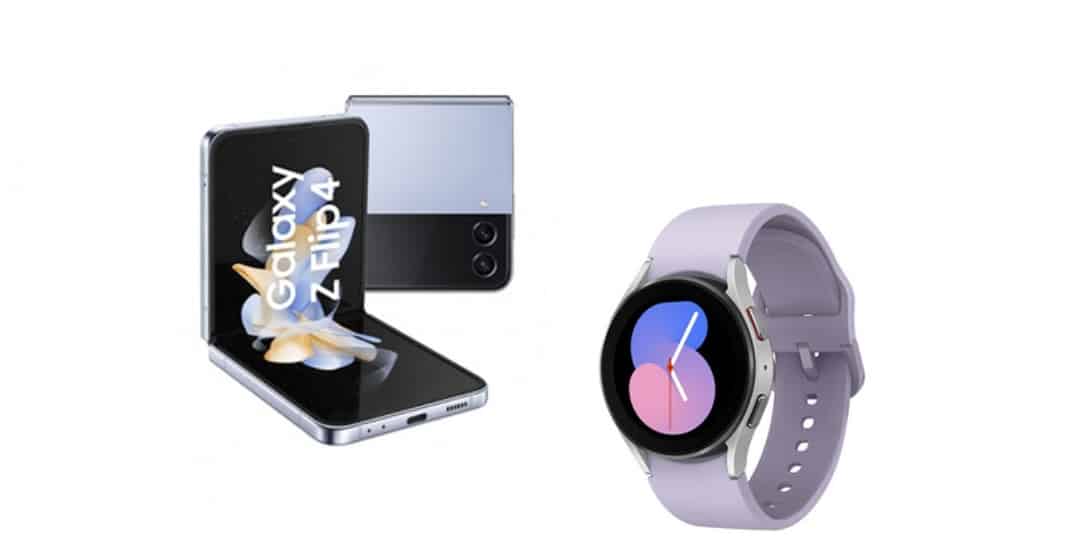 Samsung Galaxy Flip 4 et montre Galaxy Watch 5 promotion Darty