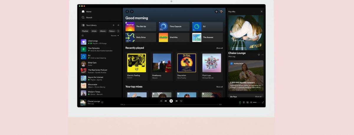 spotify interface abonnement refonte design