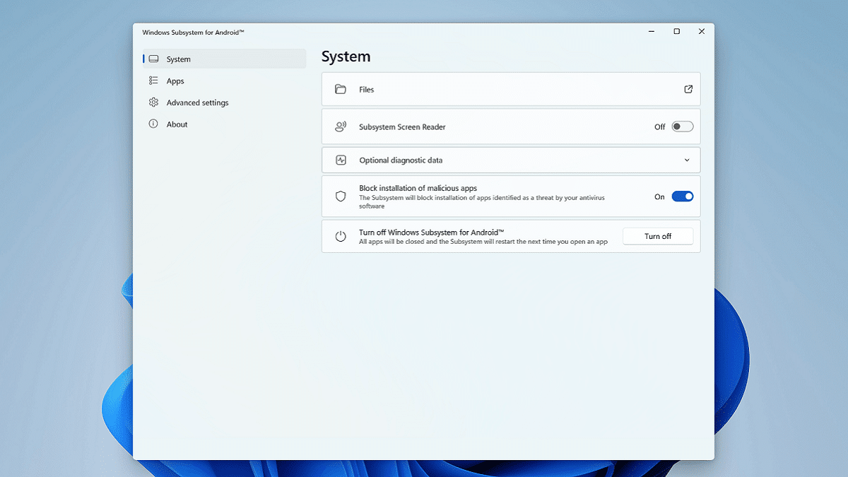 Windows 11 prend en charge partage de fichiers applications Android