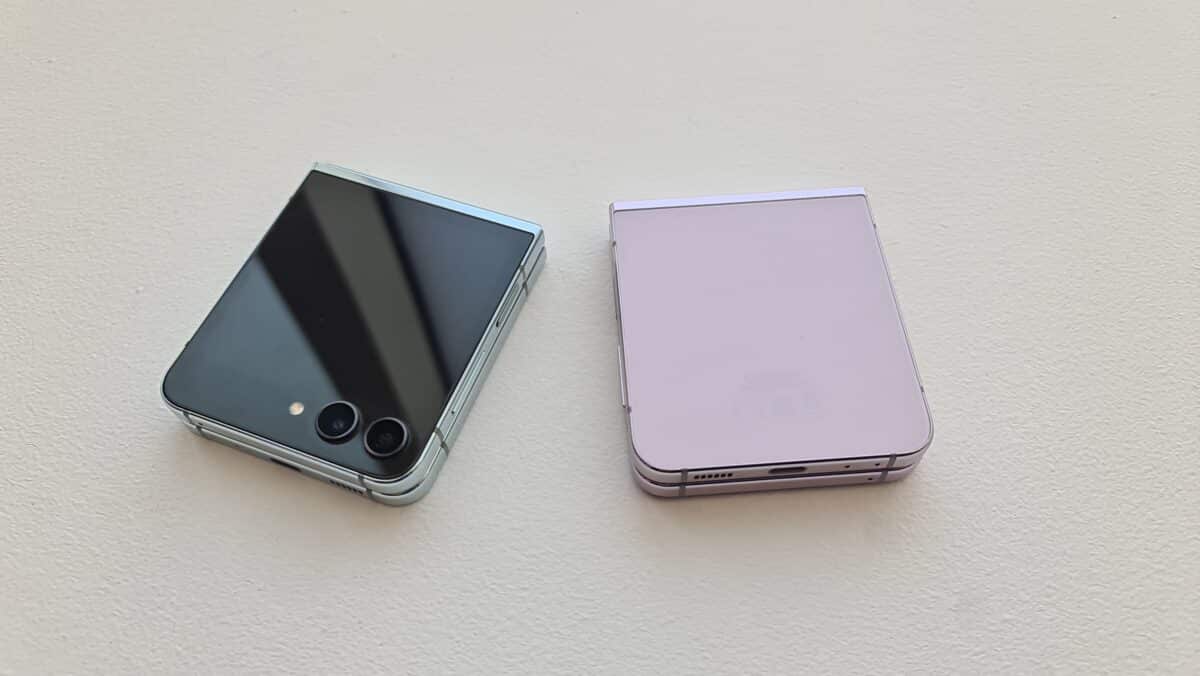 Galaxy Z Flip 5 fermé avant et arrière