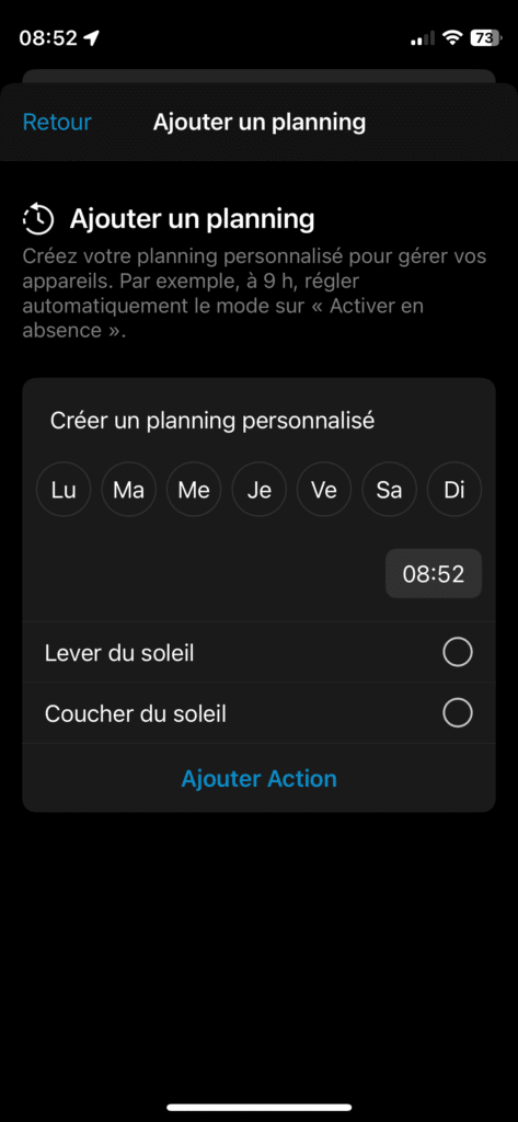 configuration horaire arlo pro 5