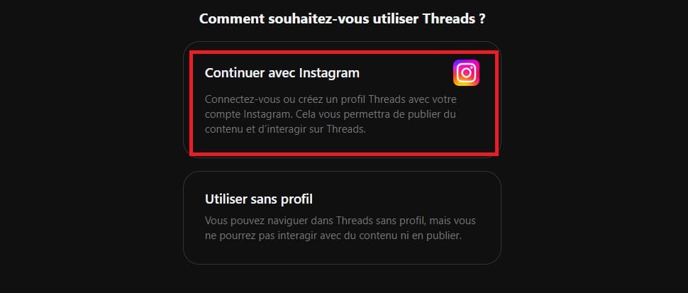 threads meta inscription instagram  