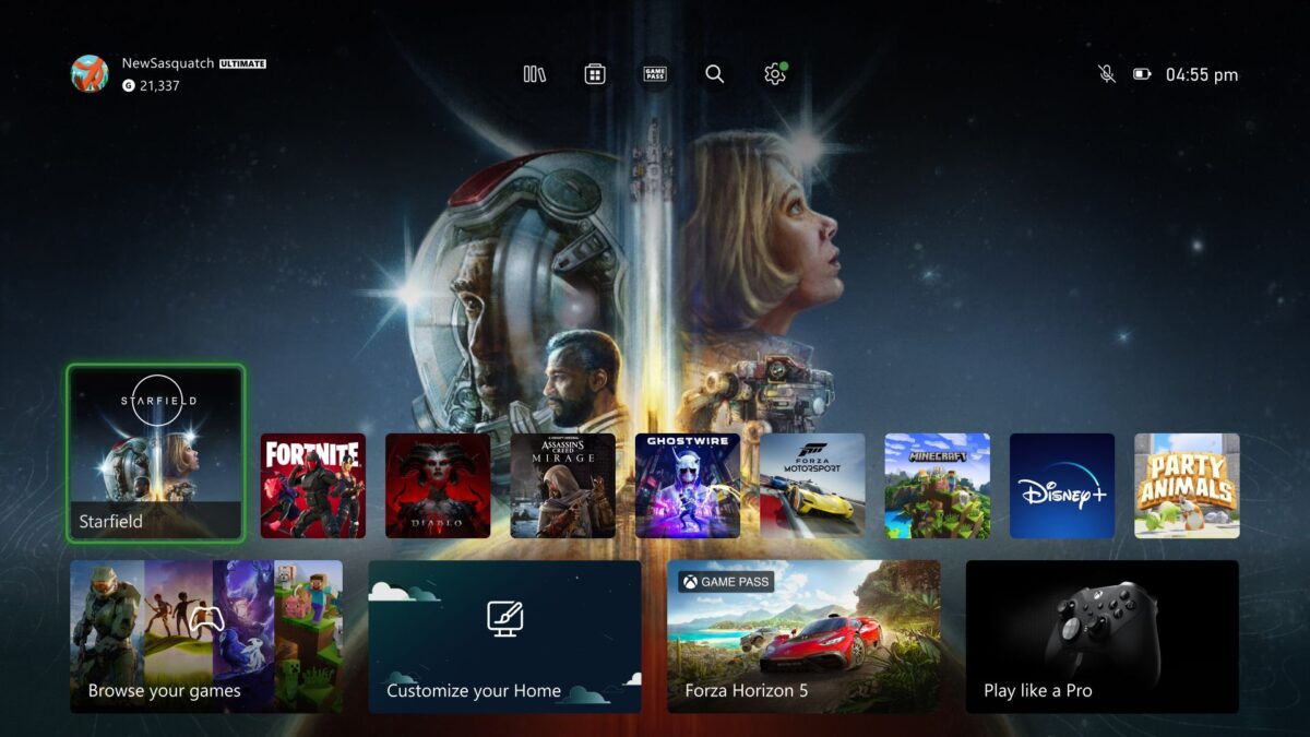 Xbox interface 