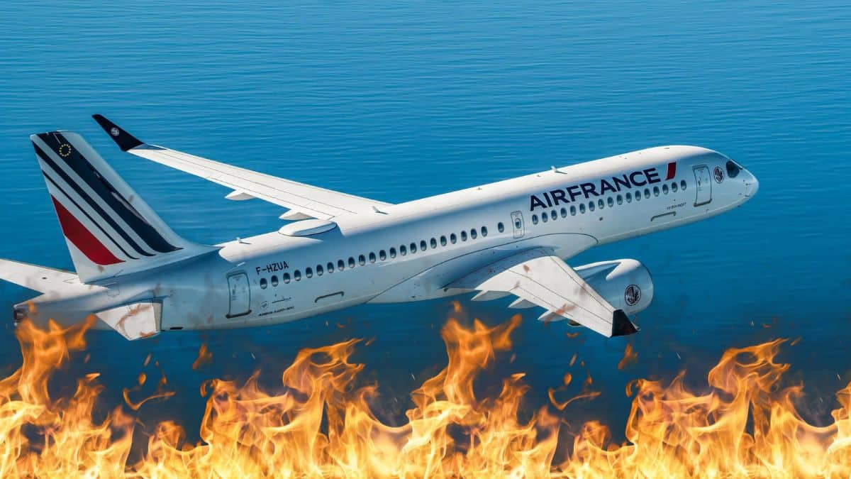 Air France smartphone feu incendie