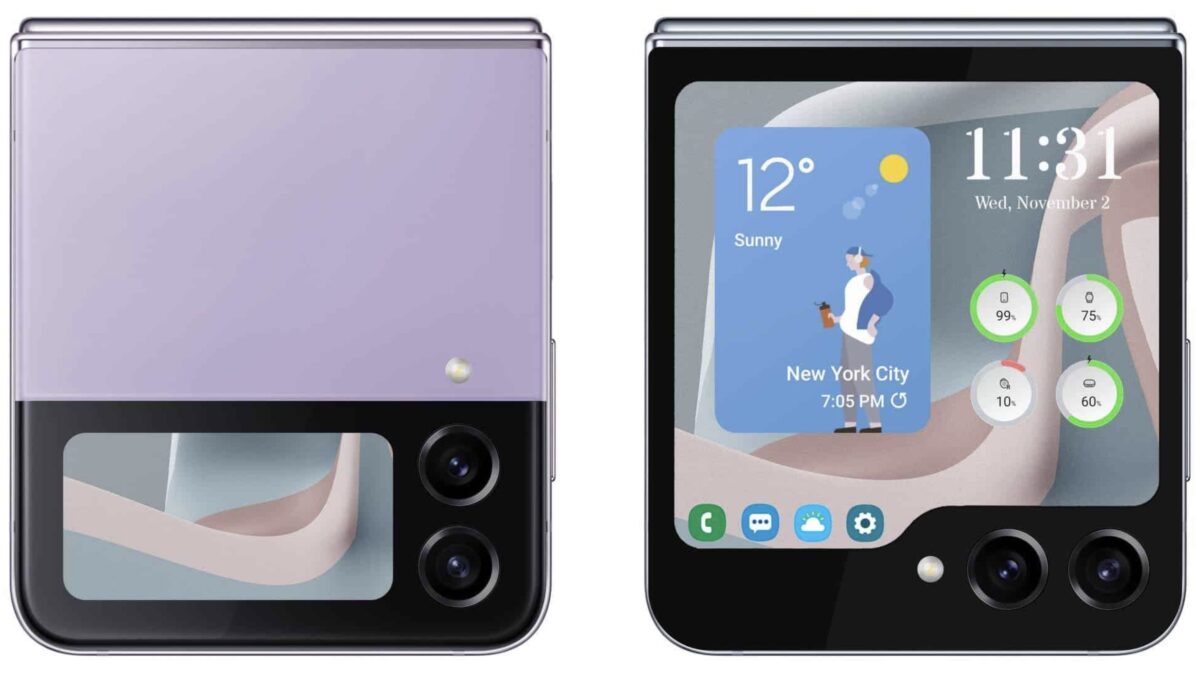 Galaxy Z Flip 4 vs Z Flip 5 écran externe