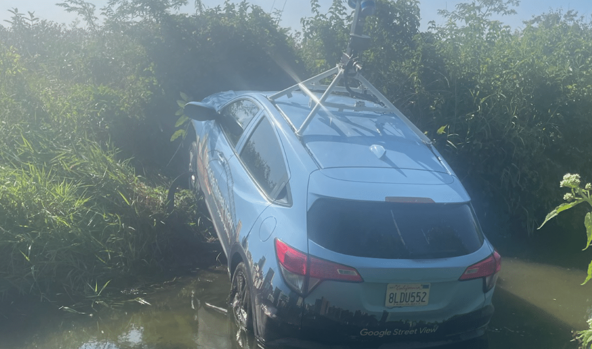 google car street view maps police accident 