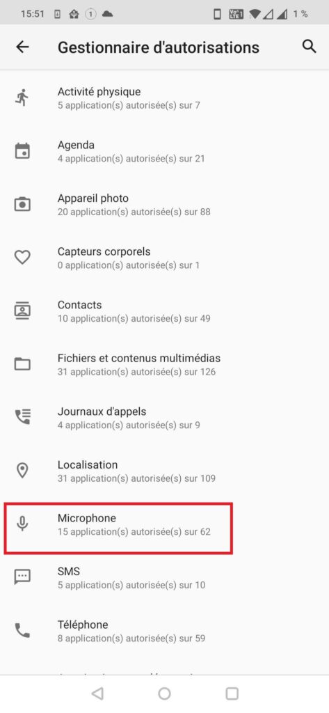 ios android microphone paramètres espionnage application applications