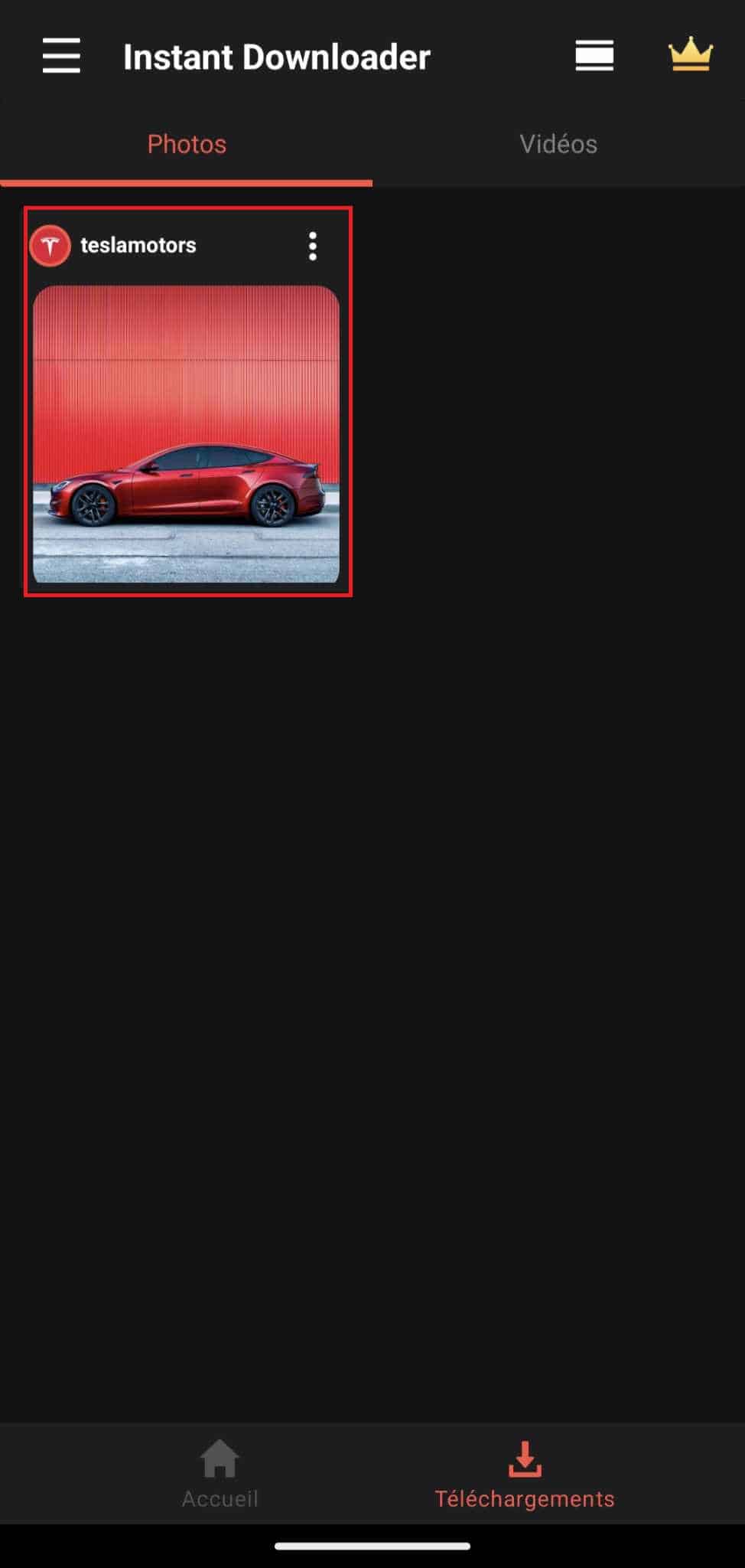 Photo galerie Video Downloader