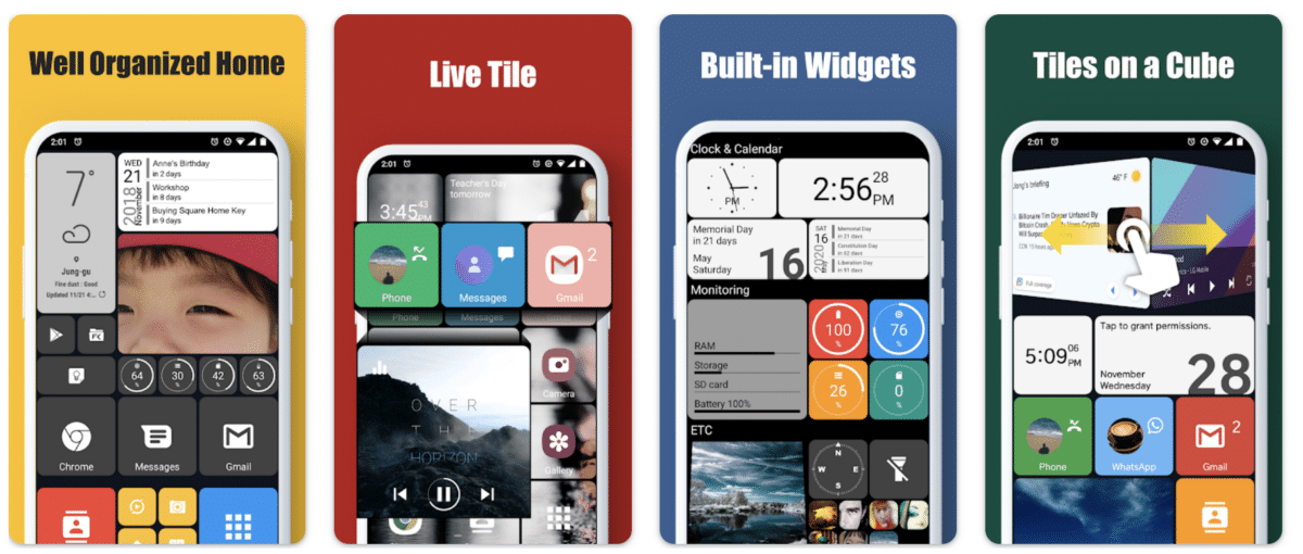 Square Home Launcher