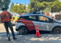 taxi autonome coincé