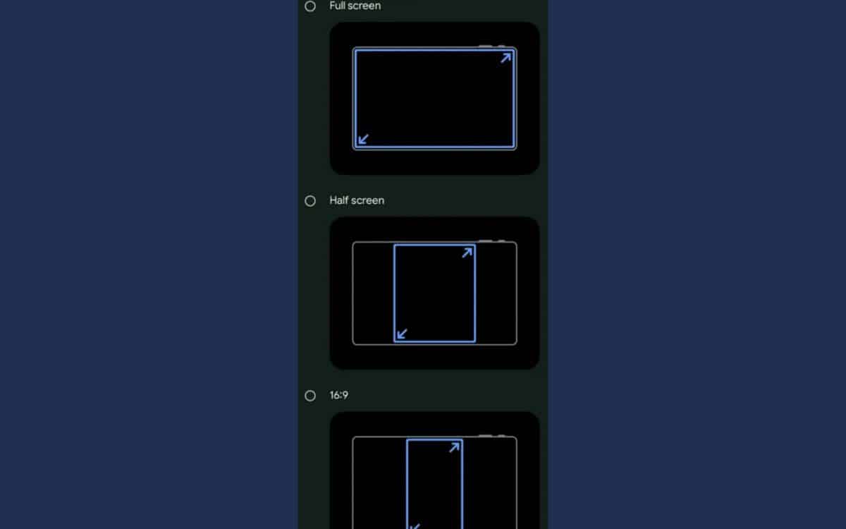 android 14 ratio d'aspect