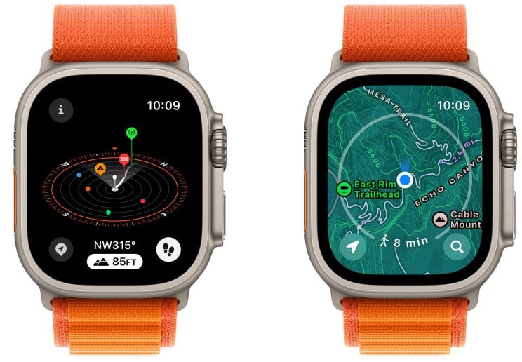 Boussole watchOS 10