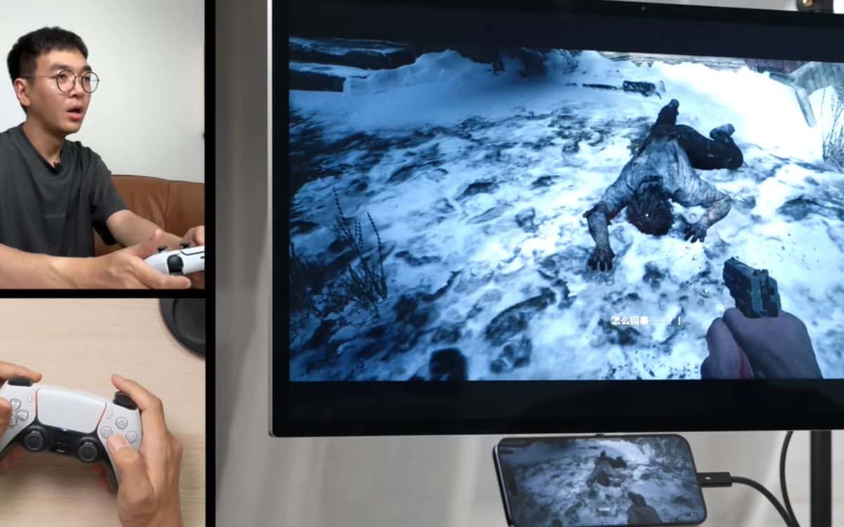 iPhone 15 Pro : il joue à Resident Evil 8 sur un téléviseur avec une manette  PS5