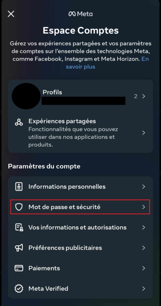 Mot de passe et sécurité