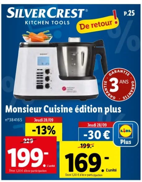 Robot Lidl : Monsieur Cuisine Connect de retour avec une belle