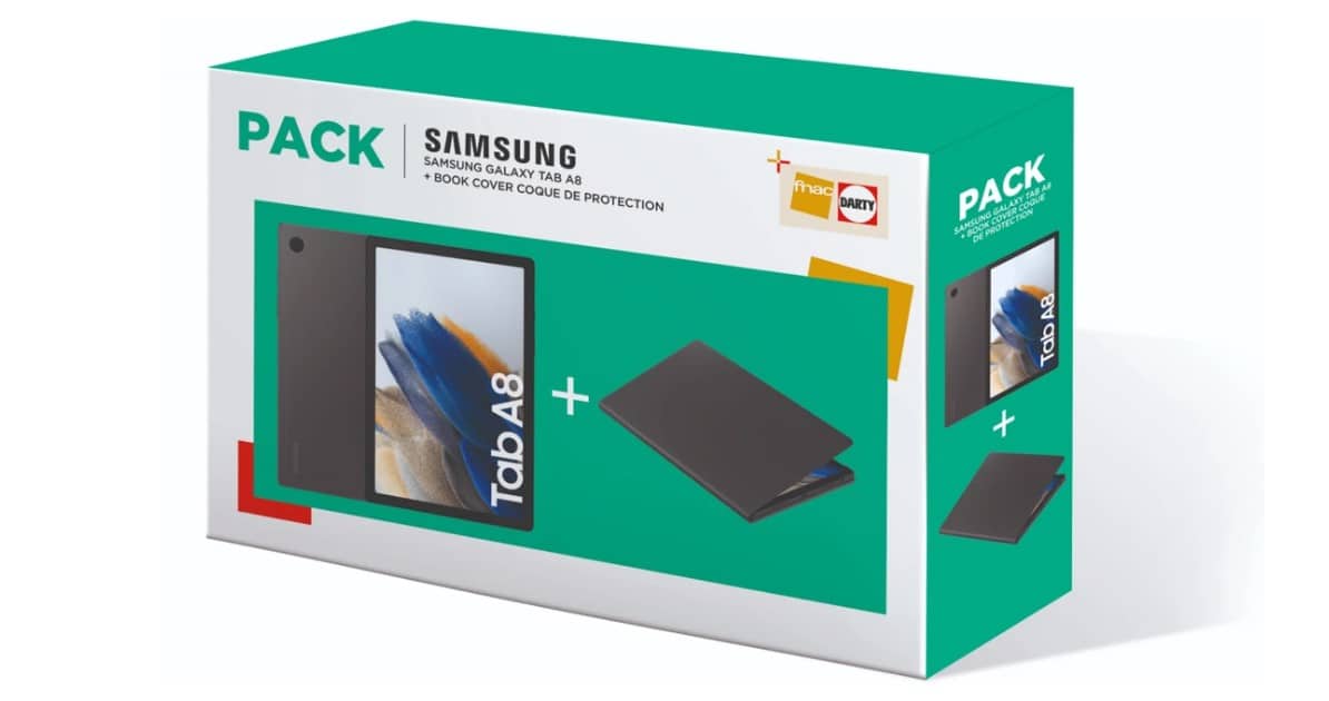 Tablette tactile Samsung Tab A8 + son étui : le pack est moins