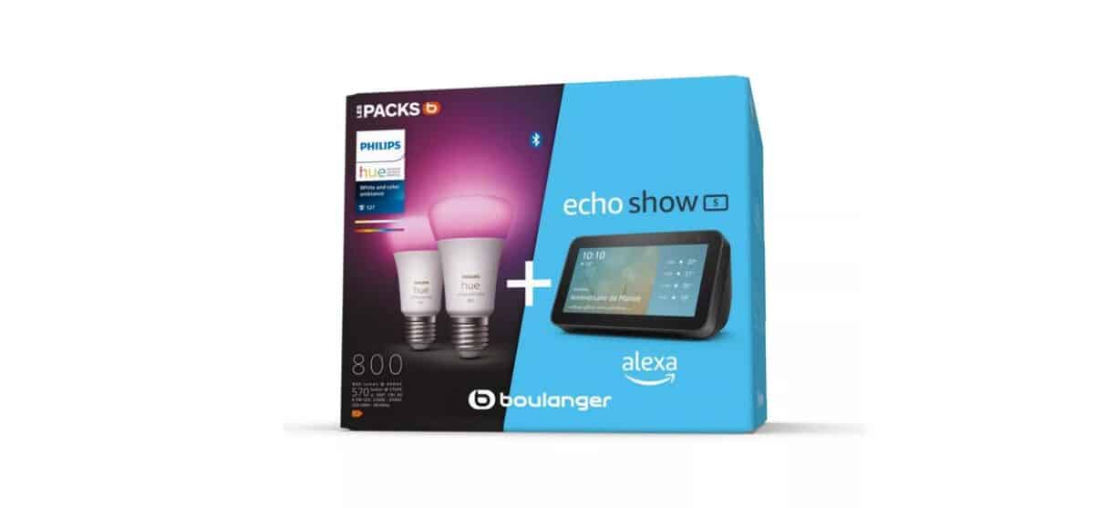 pack philips hue echo show 5 promo boulanger