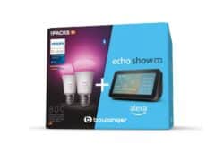 Darty : pack découverte Philips Hue 2 ampoules + pont + interrupteur + prise  connectée à 119,99 €