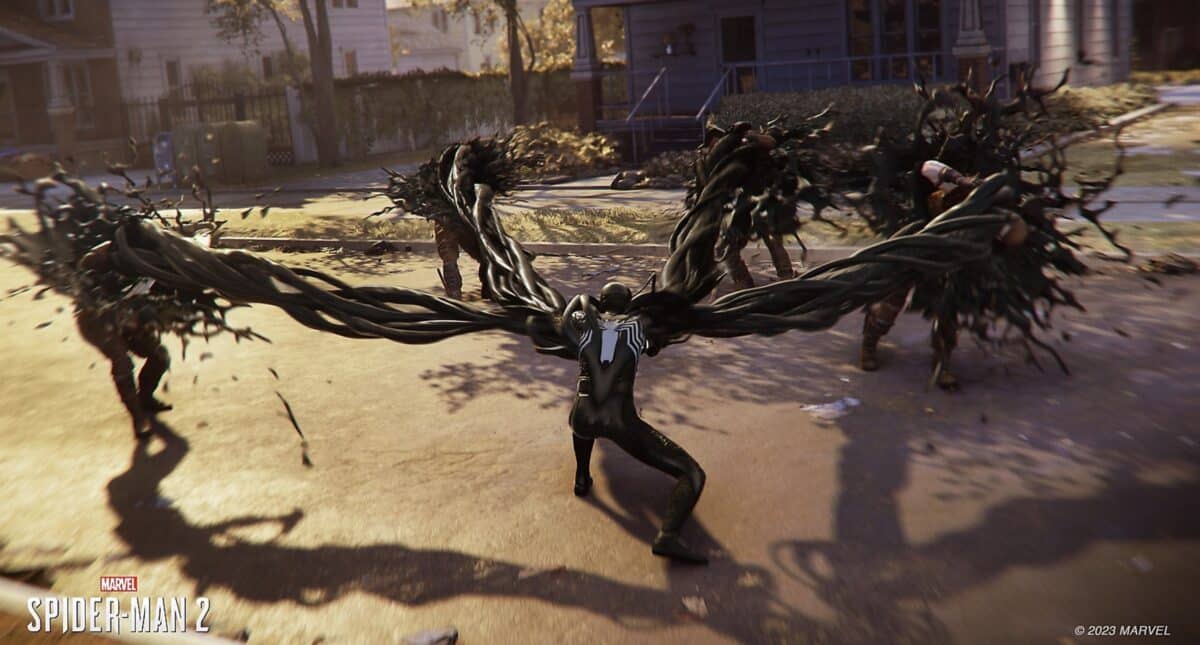 Peter Parker dans son costume symbiote Spiderman 2