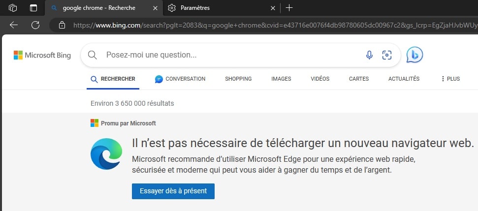 Microsoft Edge Chrome