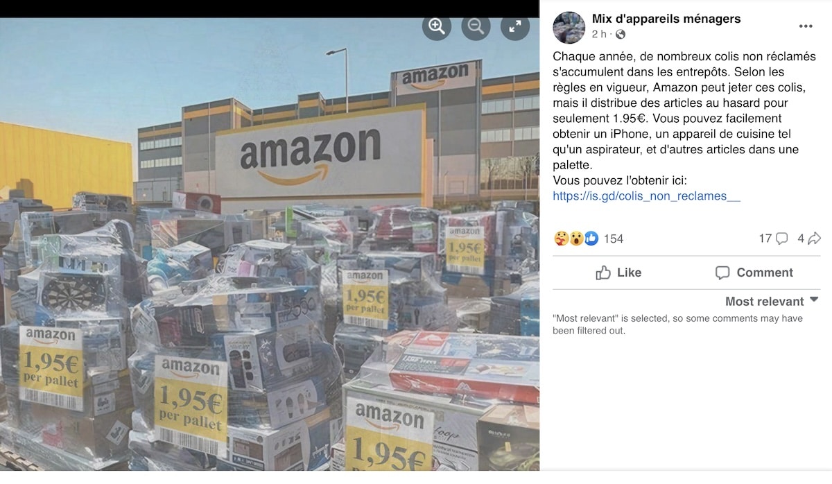 Colis non réclamés sur Amazon