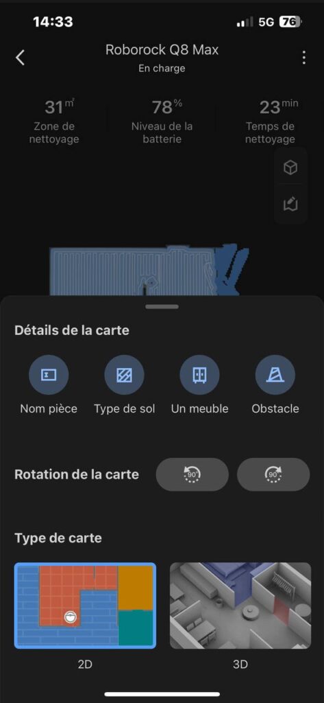 test du roborock q8 max +
