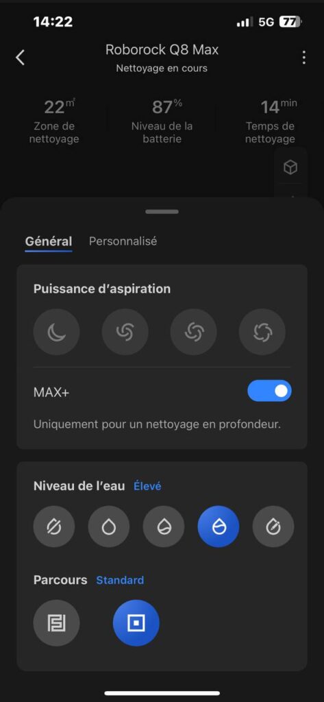 test du roborock q8 max +