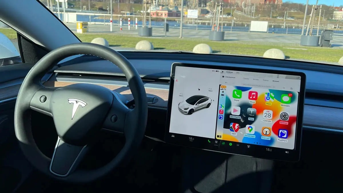 CarPlay sur une Tesla