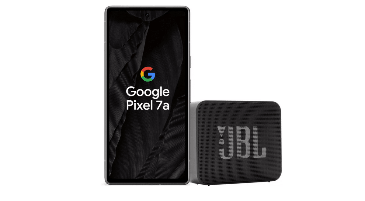 google pixel 7a mini enceinte JBL go essential promo