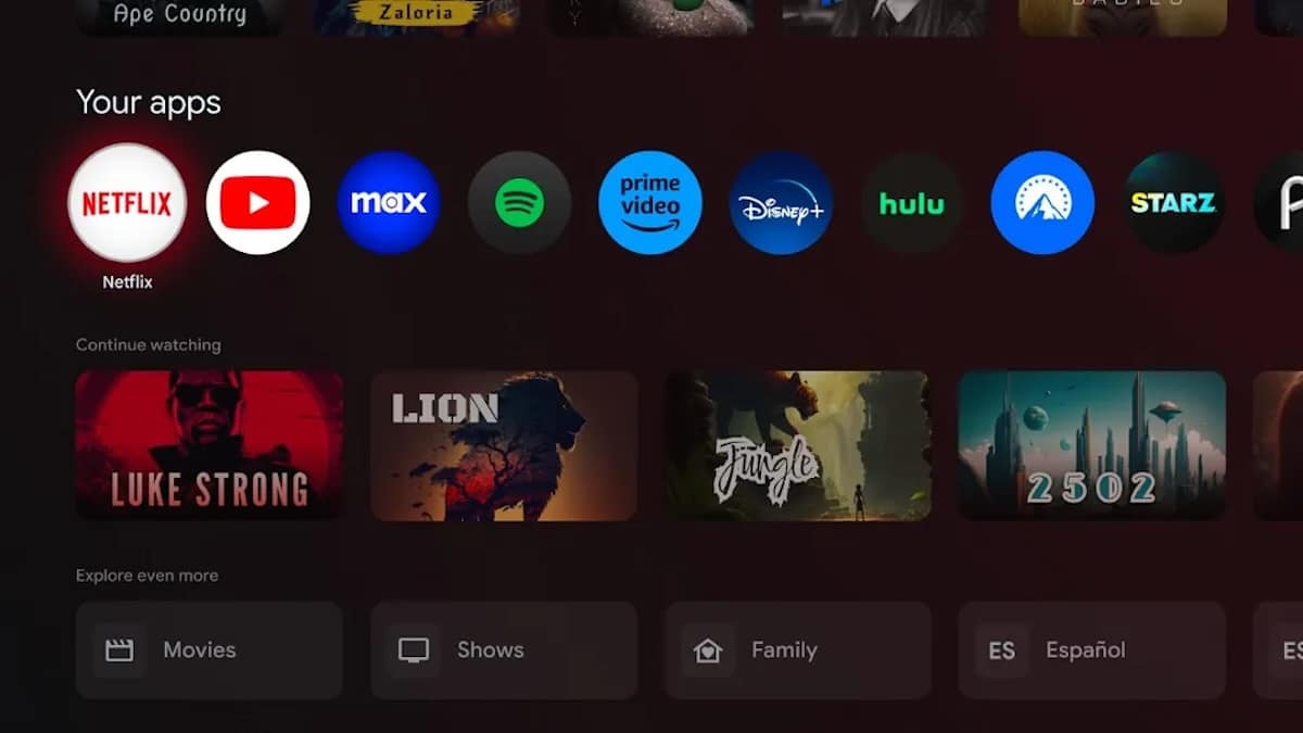 Google TV nouveau design 2024