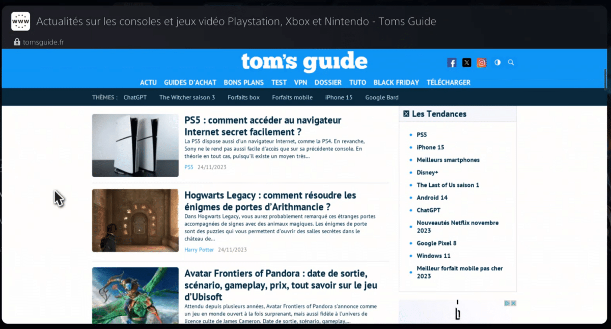 PS5 Internet Tom's Guide