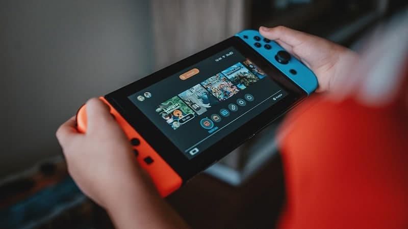 L'écran d'accueil de la Nintendo Switch