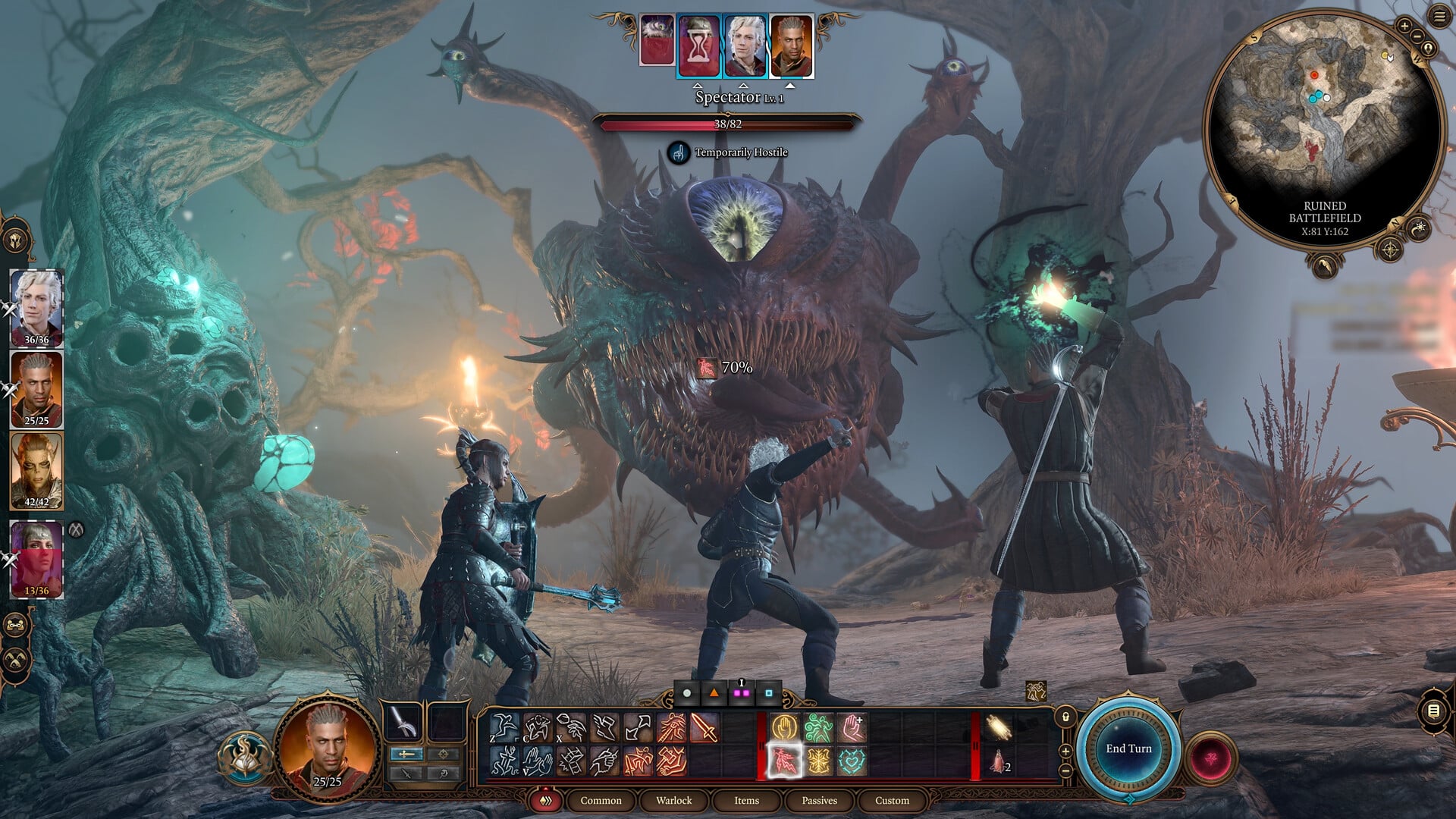 Gameplay Baldur's Gate 3 contre un boss