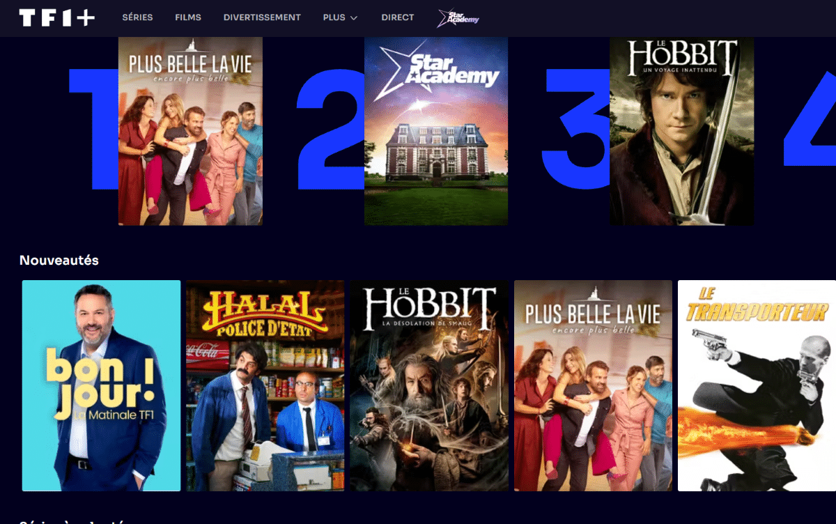 tf1+ streaming série film catalogue 
