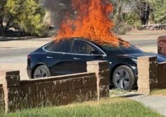 Tesla en feu