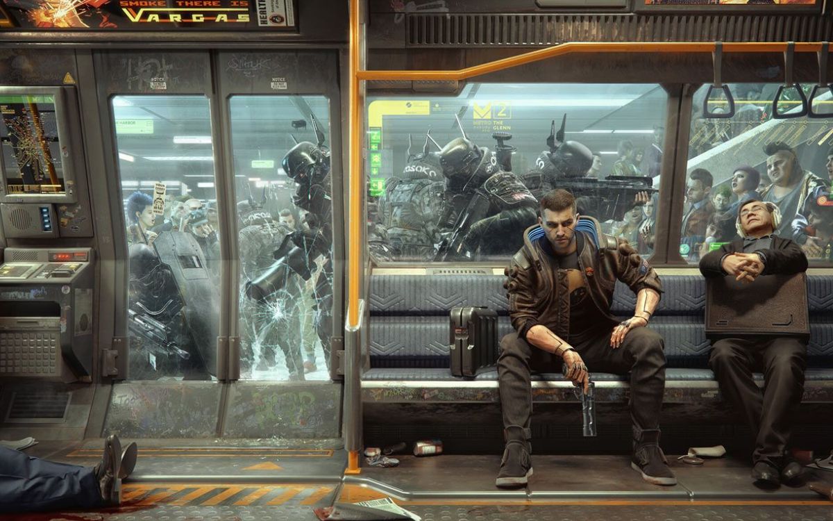 Cyberpunk 2077 Night City métro subway mise à jour 2.1