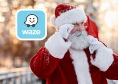 Waze père Noel voix activer