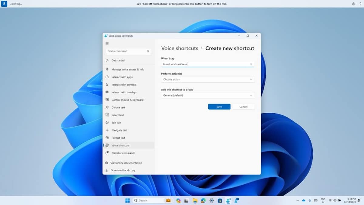 Contrôler Windows 11 avec votre propre voix