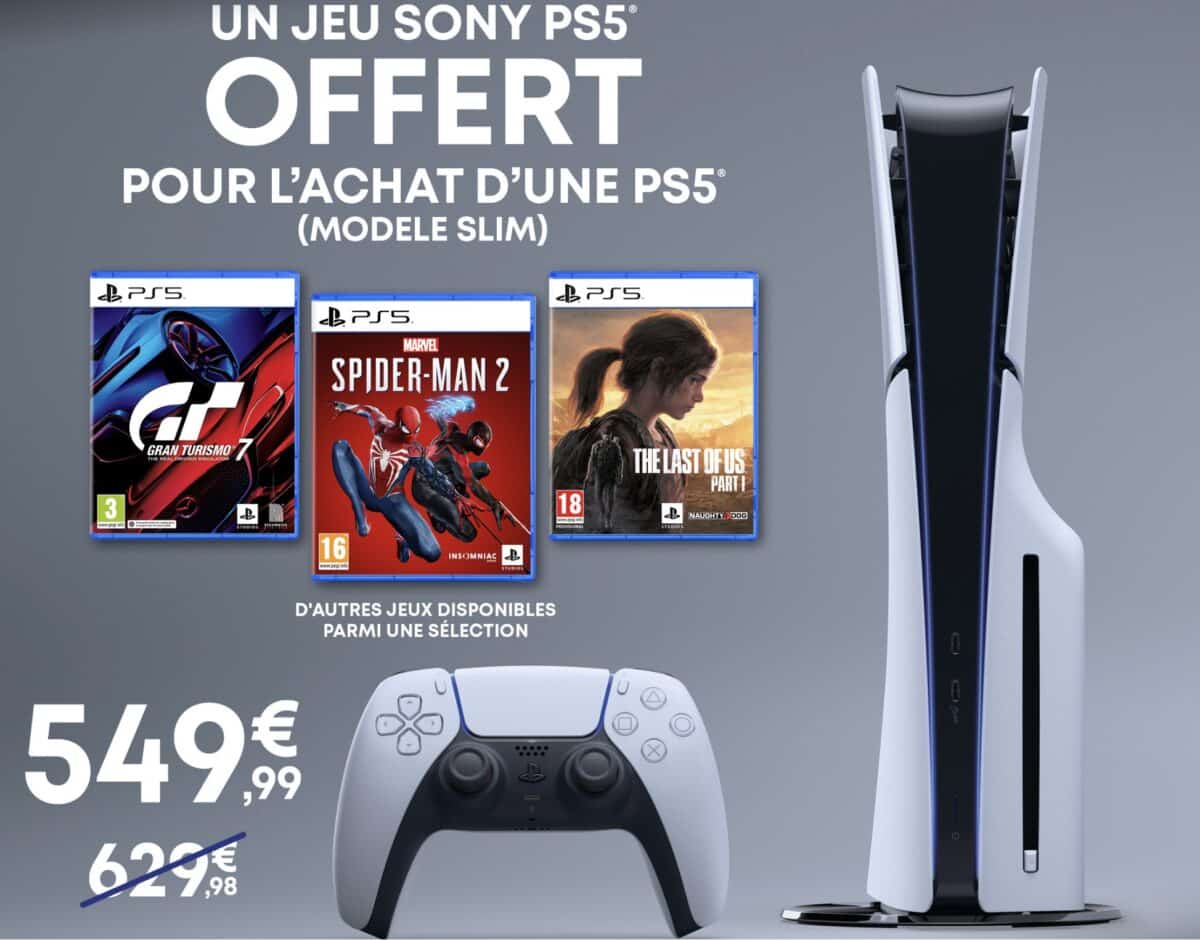 Soldes d'hiver 2024 : la PlayStation 5 Slim Edition Standard est en promo !