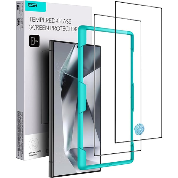 Ensemble de protections d'écran en verre trempé pour Galaxy S24 Ultra