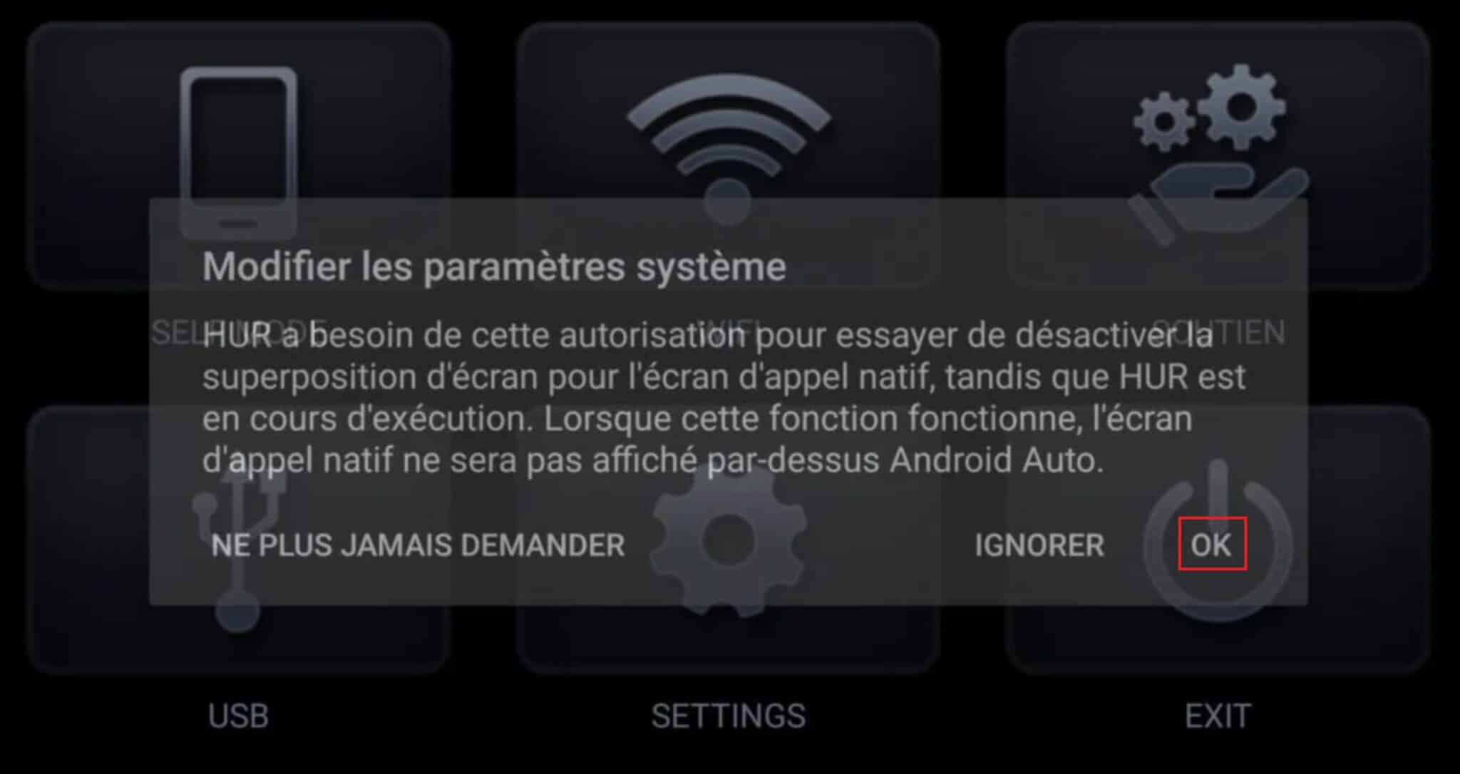 Modifier les paramètres système