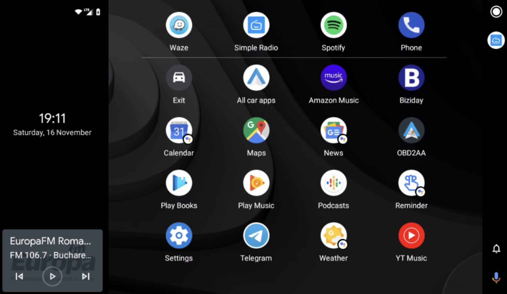 Interface Android Auto Headunit inversée