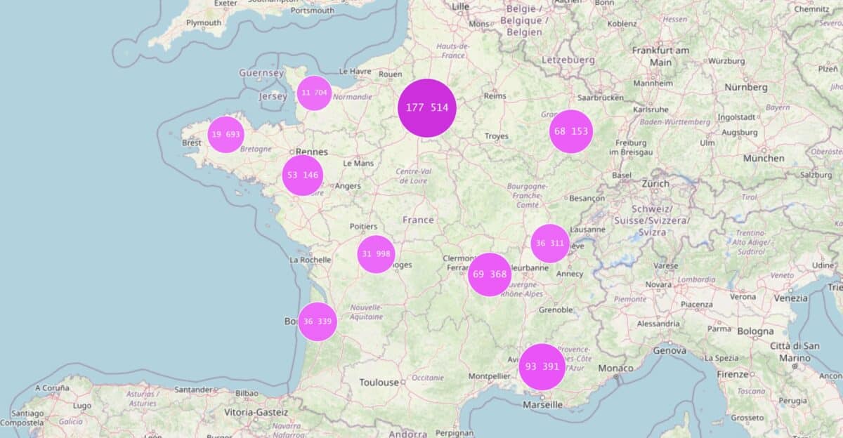 Carte antennes réseau ANFR