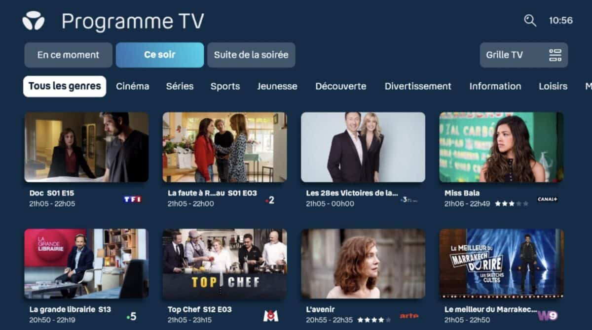 Interface Bouygues TV
