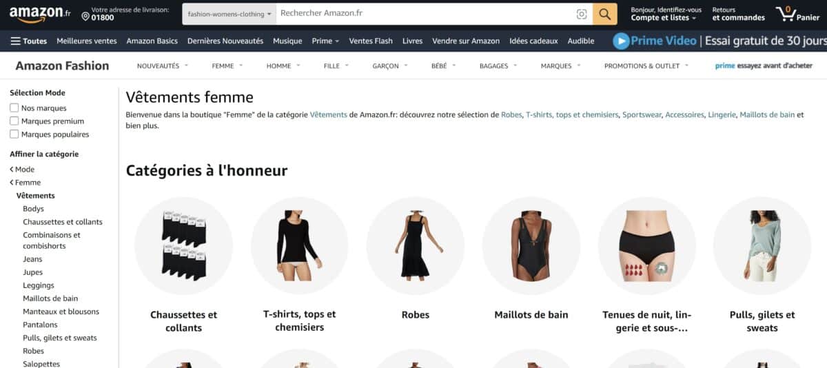 Amazon vêtements femmes