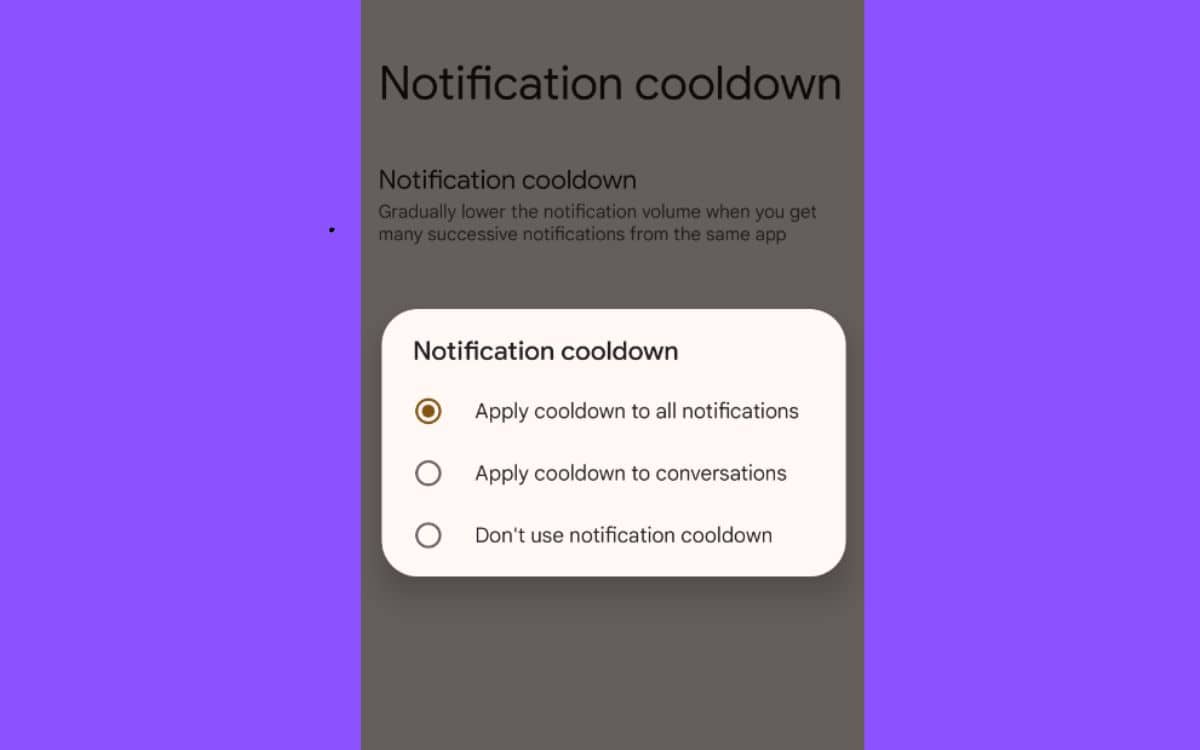 android 15 notification cooldown