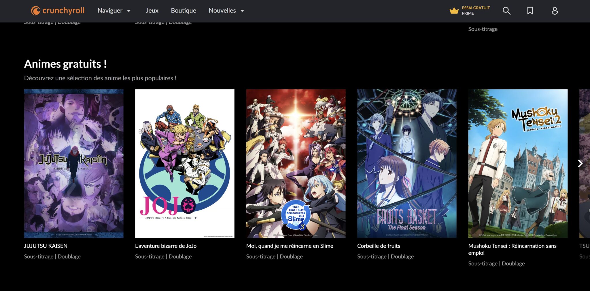 Crunchyroll animes