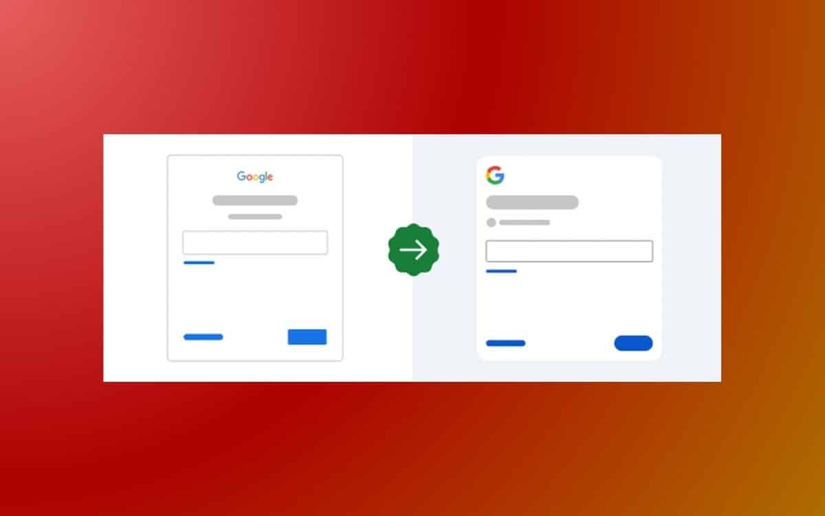 Google nouvelle page de connexion