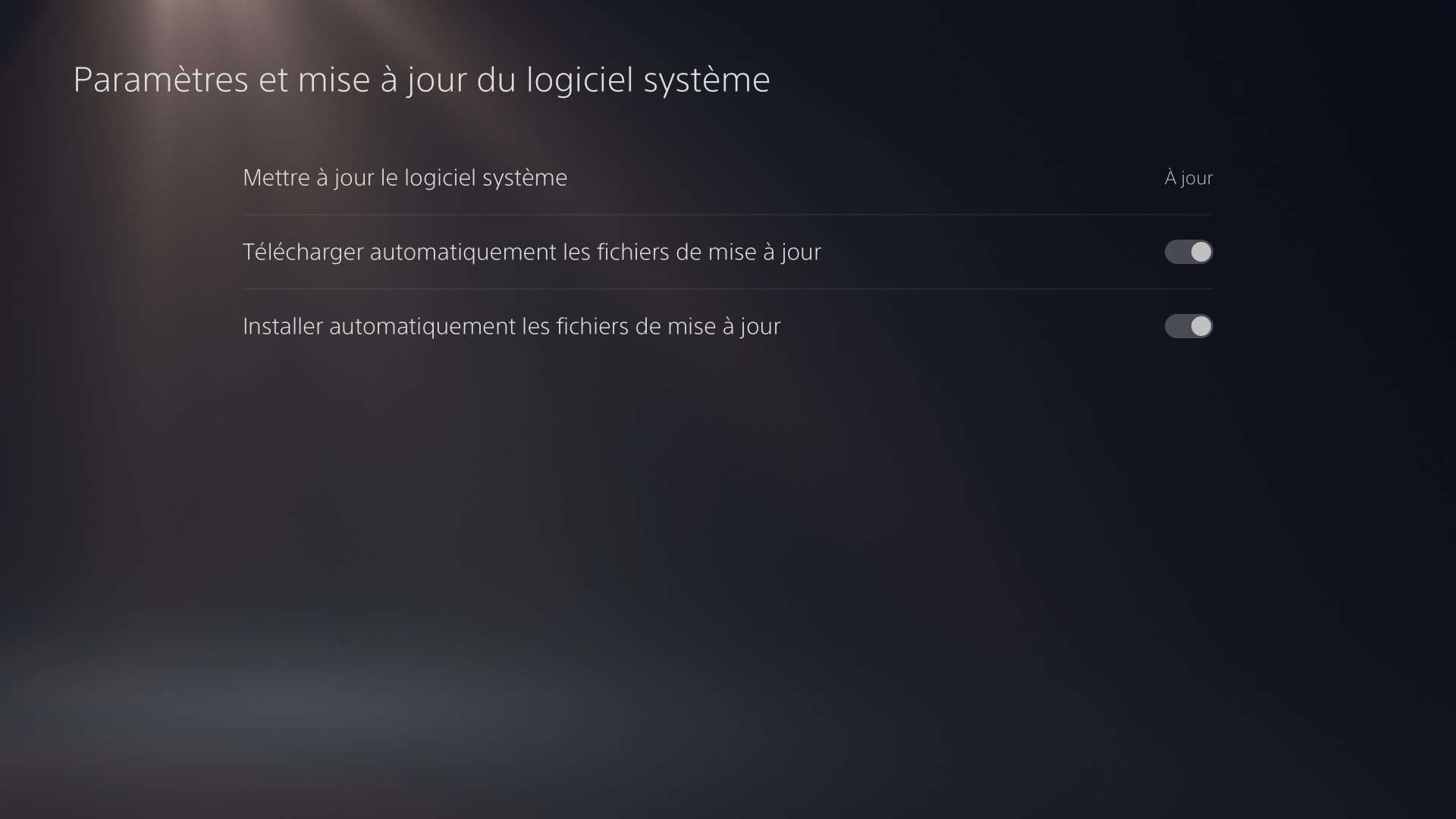 PS5 comment activer les mises à jour automatiques